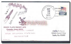 Letter US Poker Flats Rocket Site Chatanika Alaska September 18, 1973