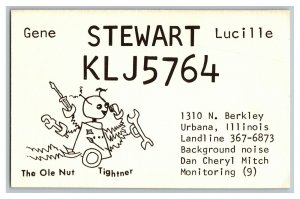 Postcard QSL Radio Card From Urbana Illinois KLJ5764