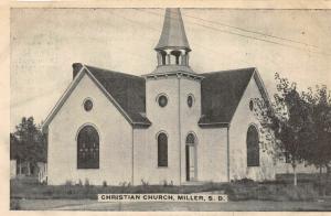 F13/ Miller South Dakota Postcard c1910 Christian Church