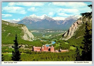 Bow Valley Banff Springs Hotel Banff National Park 1980 Aerial View Postcard #2