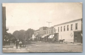 STRAWBERRY POINT IA ANTIQUE REAL PHOTO POSTCARD RPPC