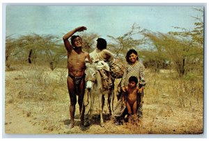 Venezuela Postcard Guajira Venezuelan Family Zulia State c1960's Vintage