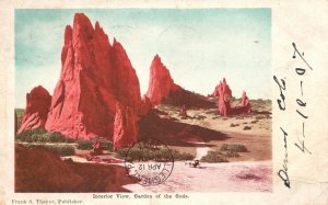 Vintage Postcard 1907 View Interior View Garden of the Gods Colorado Springs CO