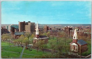 Green Trinity Church Center Church United Church New Haven Connecticut Postcard