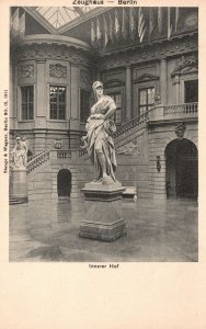 Vintage Postcard 1910's Zeughaus Building Innerer Hof Statue Berlin Germany