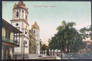 Mint Panama color Picture Postcard Cathedral Plaza 