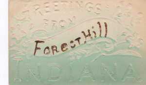Indiana Greetings From Forest Hill Embossed