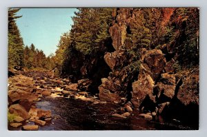 Michigan-Michigan, Scenic rocas y Rapids, Cromo, c1973, Postal 