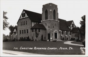 1st Christian Reformed Church Pella Iowa Vintage RPPC C075
