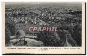 Postcard Old Gesamtansicht vom Neroberg Wiesbaden General view of Mount Neron