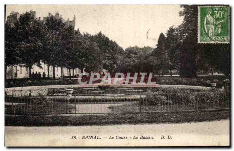 Old Postcard Epinal Course Basin