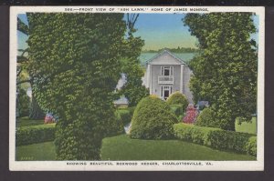 Virginia Charlottesville - Home of James Monroe, Front View of Ash Lawn ~ WB
