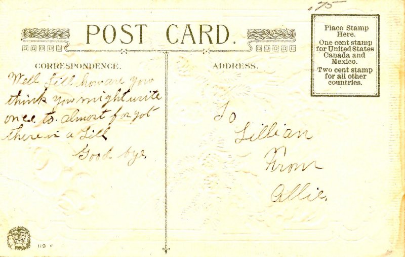 Greeting - Christmas, Santa Claus (Red) Winsch Back