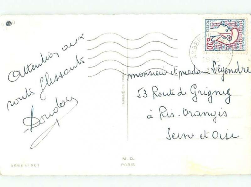 foreign 1963 Comic CAR GOING OFF THE CLIFF AC3687