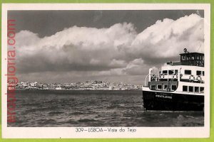 af7481 - PORTUGAL - VINTAGE POSTCARD Postcards - 1952 - SHIP SAT NAV Lisboa-
