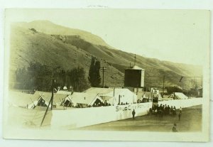 Circa 1905-10 RPPC Spud City Potlach Ashcroft, BC Tents Real Photo Postcard F1