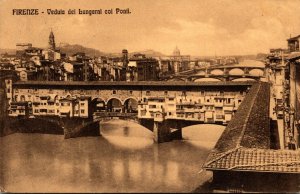Italy Firenze Veduta dei Lungarni col Ponti 1921