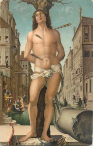 Stengel art postcard painting Liberale da Verona – St. Sebastian