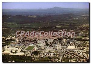 Postcard Modern Bagnols Sur Ceze View Aerienne In Rear Map Mont Ventoux