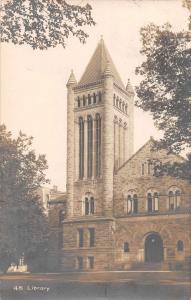 Champaign Illinois University Library Real Photo Antique Postcard J48538