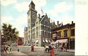 Postcard NY Troy New Post Office - Raphael Tuck's & Sons Series Nr. 2028 1905 A3