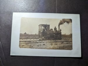 Mint USA Locomotive Train RPPC Postcard Koppel Chicago Railroad