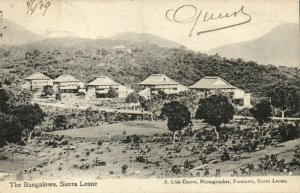 PC CPA SIERRA LEONE, THE BUNGALOWS, Vintage Postcard (b24768)