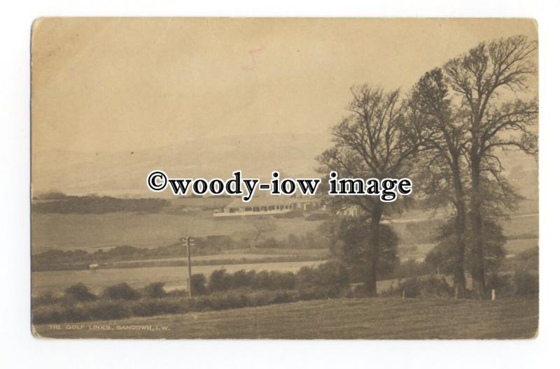 h1618 - Isle of Wight - Early View, Golf Course & Club House, Sandown - Postcard