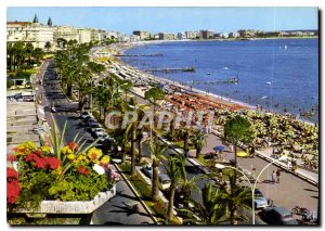 Modern Postcard Cannes Croisette and the Beach