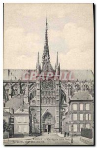 Old Postcard Amiens cathedral coast South
