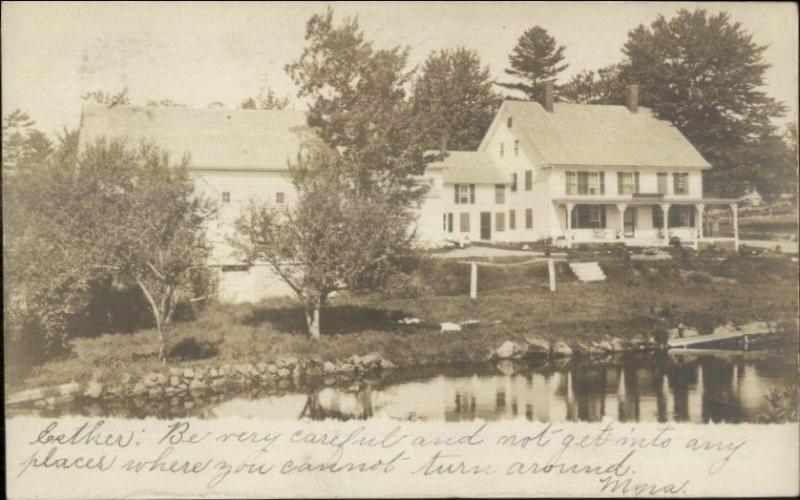 Home Melvin Mills NH Cancel & Canobie Lake Doane #4 Cancel 1906 RPPC