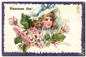 Old Postcard Happy Child Fete