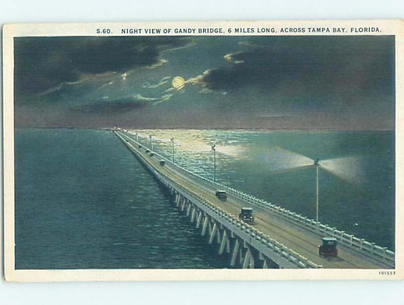 W-Border BRIDGE SCENE Tampa To St. Petersburg Florida FL H8864