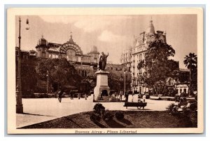 Plaza Libertad Street View Buenos Aires Argentina UNP WB Postcard W8