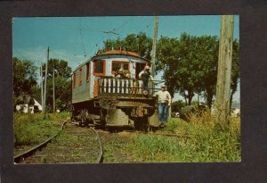 IA Mason City & Clear Lake Iowa Trolly Car Streetcar Postcard