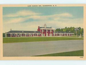 Unused Linen LAKE MARION INN Summerton South Carolina SC L1794@