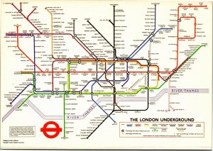 Postcard UK ENG London Underground Map