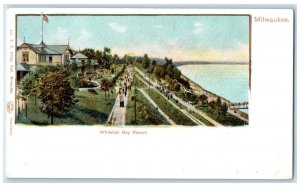 c1905's Bird's Eye View Of Whitefish Bay Resort Milwaukee Wisconsin WI Postcard