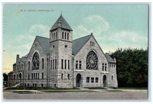 1909 Exterior View M. E. Church Building Oskaloosa Iowa Antique Vintage Postcard