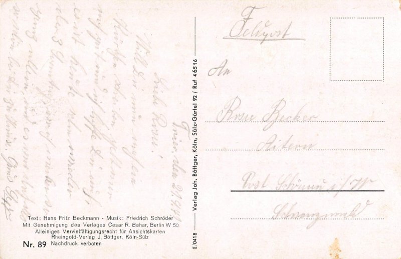 Do Not let a Woman Who Loves you Cry Poem Externsteine Cliffs postcard