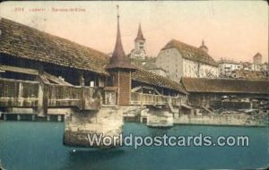 Spreuerbrucke Luzern Swizerland 1912 