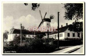 Postcard Old Dybbol Molle Windmill