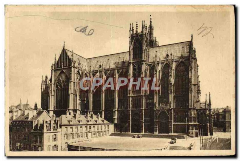 Old Postcard Metz Apse of the Cathedral