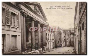 Old Postcard Bolbec La Rue Pasteur The Protestant Temple