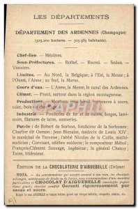 Postcard Old MAPS Chocolaterie d & # 39Aiguebelle Mezieres Ardennes