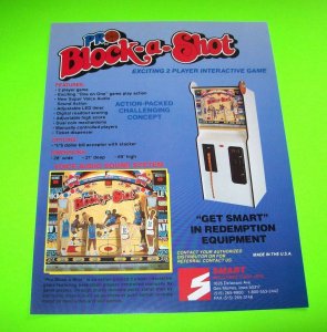 Pro Bock A Shot Arcade FLYER Original Smart Basketball Theme Redemption Artwork