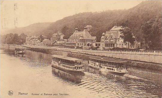 Belgium Namur Kursaal et Bateaux pour Touristes