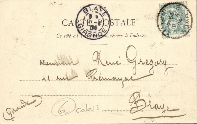 france, CALAIS, Le Courgain, Marchande de Poisson, Fish Market (1904) Stamp