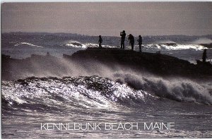 Postcard WATER SCENE Kennebunk Beach Maine ME AI0114