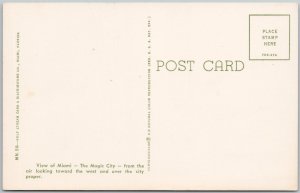 Vintage Tropical Paradise Miami Skyline Florida Postcard H81
